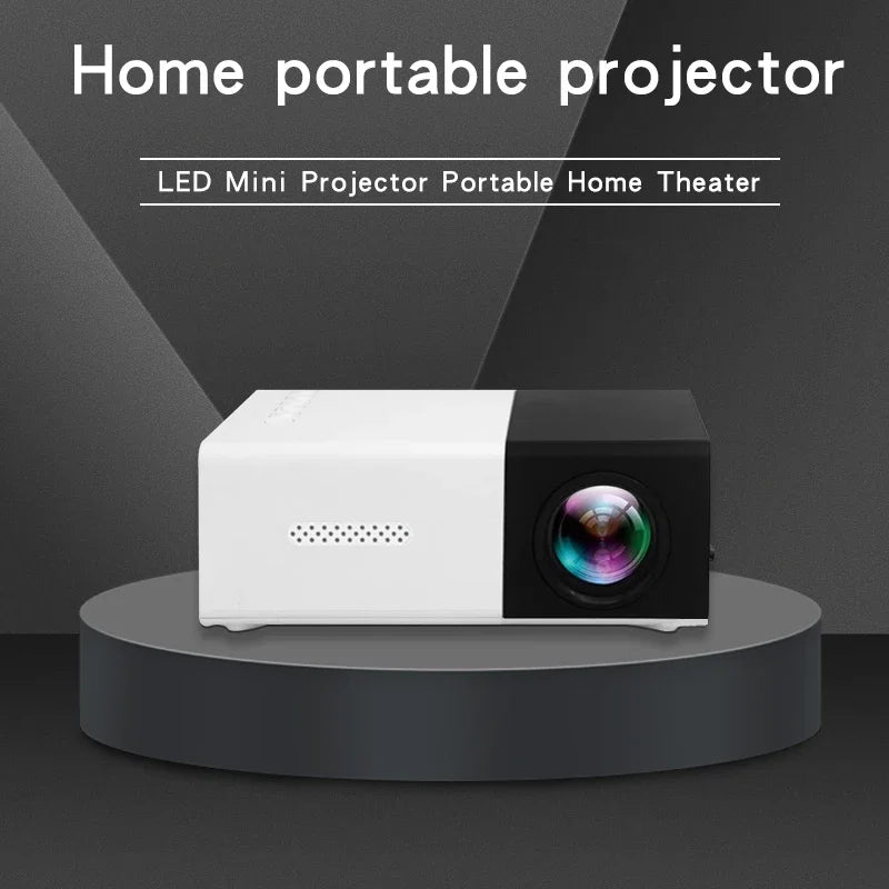 YG300 Home HD Mini Projector Short and Eye Catching Design for Enhanced Movie TV Game Experiences