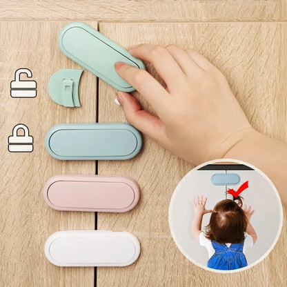 Kids Multifunctional Safety Locks Baby Anti-pinch Hand Lock Cabinet Cabinet Door Lock Baby Protective Refrigerator Drawer Locks Chavez Mart